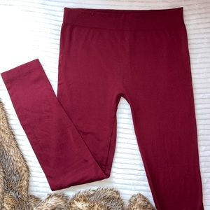 Burgundy Charlotte Russe leggings - Size M/L